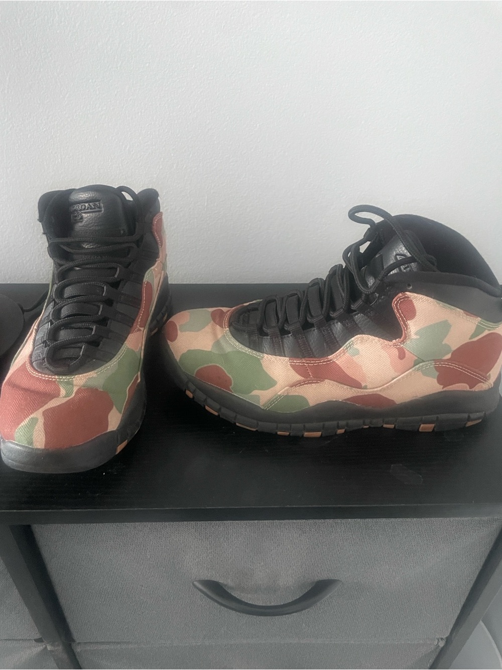 Jordan 10s Men's Black, Green & Brown Camo